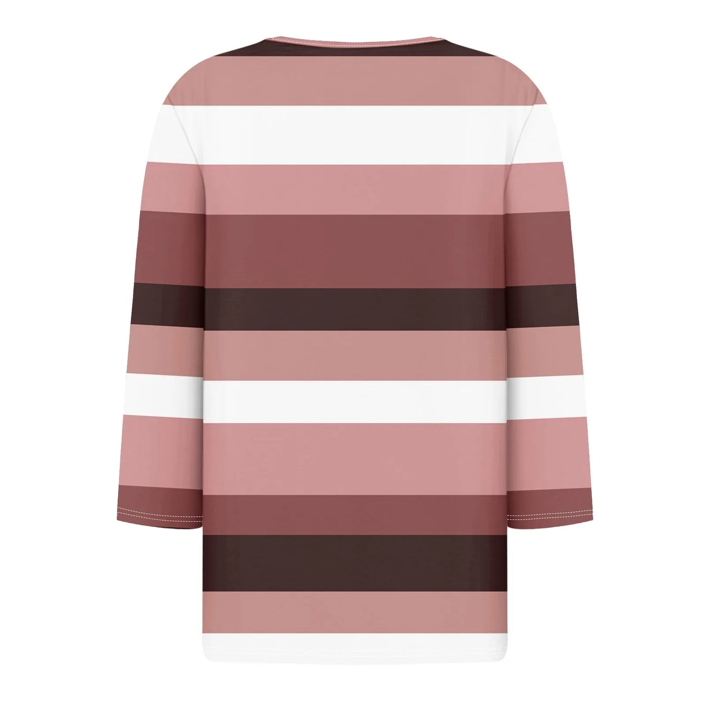 Pull décontracté à col en V pour femmes, manches 3/4, imprimé, été, délicat, 03/chemises, chemisiers