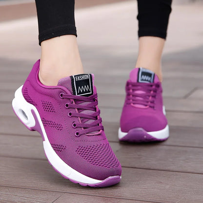 Chaussures de course respirantes pour femmes, chaussures de sport décontractées, baskets de marche, légères, originales, tennis blanches, extérieur, Wpod