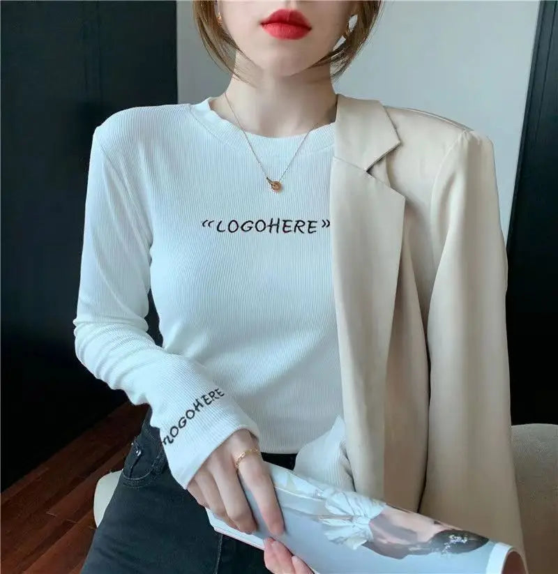 T-shirt Slim Emo pour Femme, Pull Élégant, Vêtements Esthétiques de Dessin Animé, Haut Confortable, Nouvelle Collection