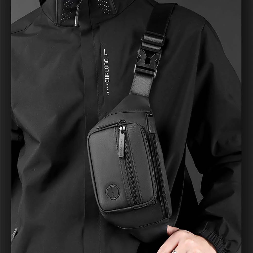 Hommes taille ceinture sac Fanny Pack multi-poches moto cavalier Sports de plein air escalade décontracté en Nylon mâle fronde poitrine Bum hanche sacs