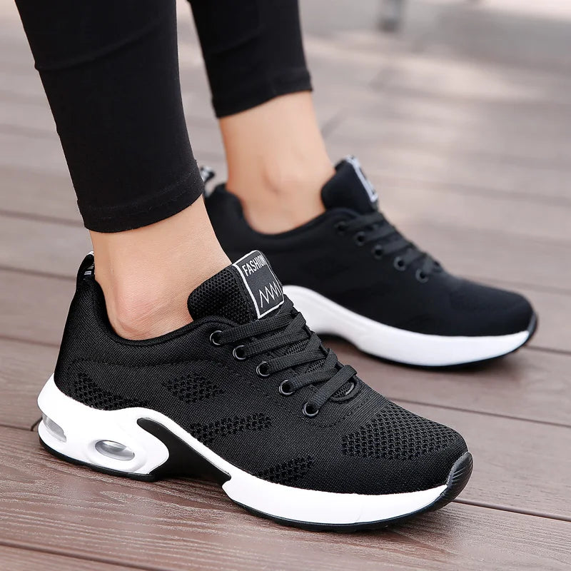 Chaussures de course respirantes pour femmes, chaussures de sport décontractées, baskets de marche, légères, originales, tennis blanches, extérieur, Wpod