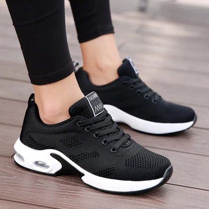 Chaussures de course respirantes pour femmes, chaussures de sport décontractées, baskets de marche, légères, originales, tennis blanches, extérieur, Wpod