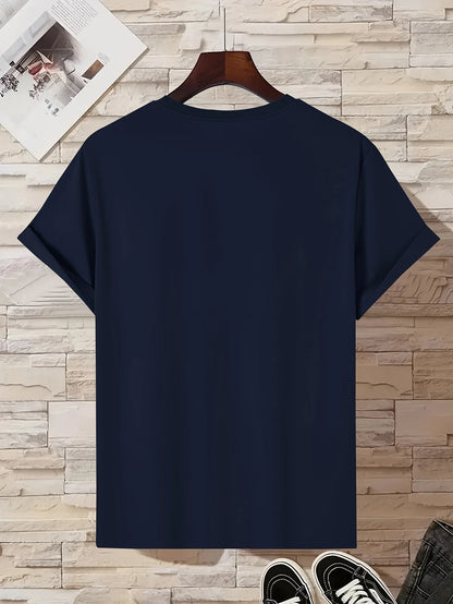 MILANO-T-shirt à Manches Courtes et Col Rond pour Homme, Haut Décontracté, Confortable, Lettre Imprimée, Été, 100% Coton, Mode
