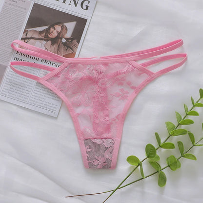 Sous-vêtement sexy et amusant en dentelle creuse pour femmes, facile à laver et à sécher, sous-vêtement anti-favorable sans difficultés, C830