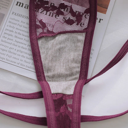 Sous-vêtement sexy et amusant en dentelle creuse pour femmes, facile à laver et à sécher, sous-vêtement anti-favorable sans difficultés, C830