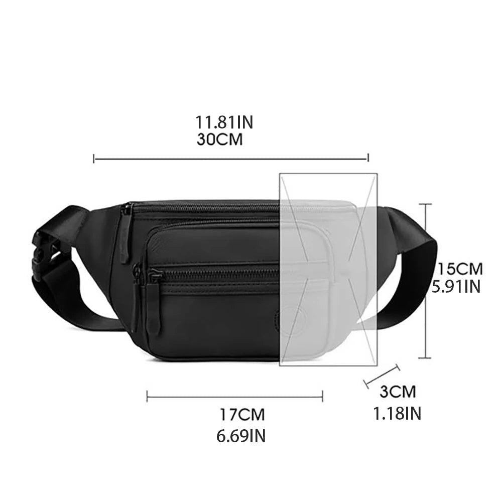 Hommes taille ceinture sac Fanny Pack multi-poches moto cavalier Sports de plein air escalade décontracté en Nylon mâle fronde poitrine Bum hanche sacs