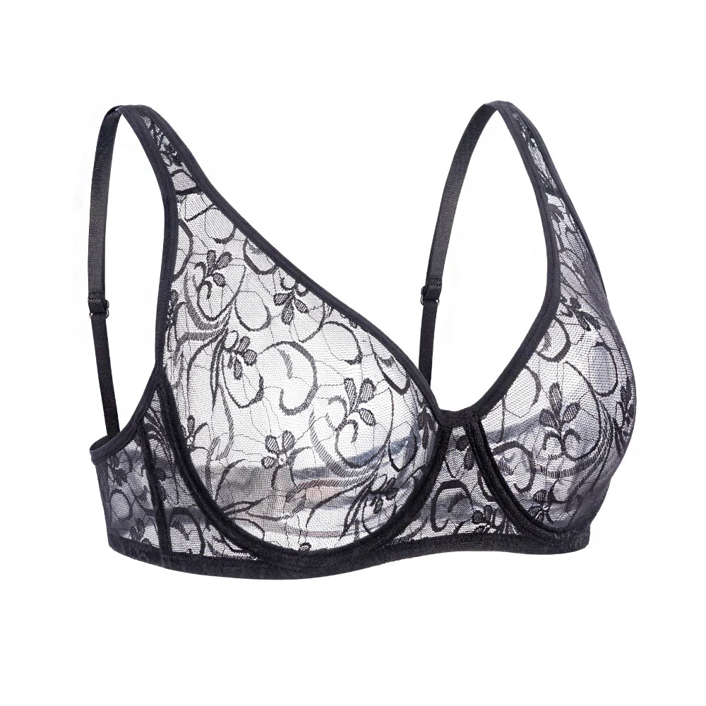 Sous-vêtements pour femmes dentelle soutiens-gorge à armatures BH évider broderie élégant décontracté Sexy Lingerie hauts grande taille brassière