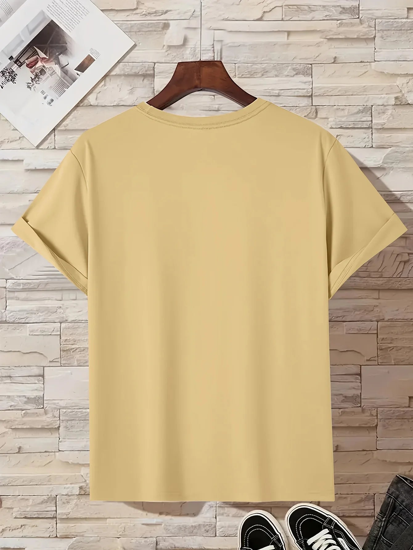 MILANO-T-shirt à Manches Courtes et Col Rond pour Homme, Haut Décontracté, Confortable, Lettre Imprimée, Été, 100% Coton, Mode