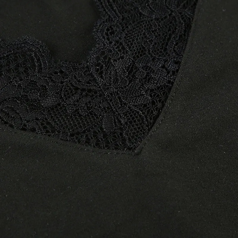 T-shirt femme nouveau Streetwear printemps mode décontracté mince T-shirt élégant femme Sexy noir dame polyvalent tricoté t-shirts vêtements