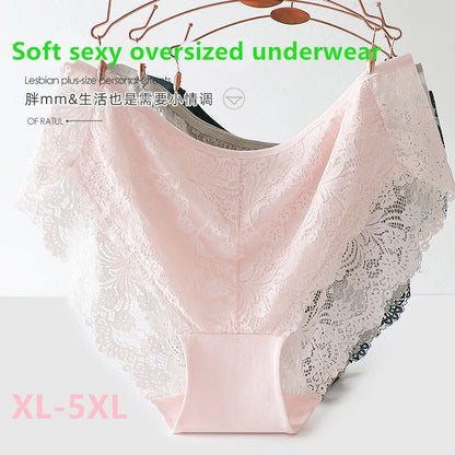 Sous-vêtements femmes coton ropa intérieur femenina surdimensionné lingerie dentelle doux calzones para mujer élégant sans couture sexy culotte nouveau
