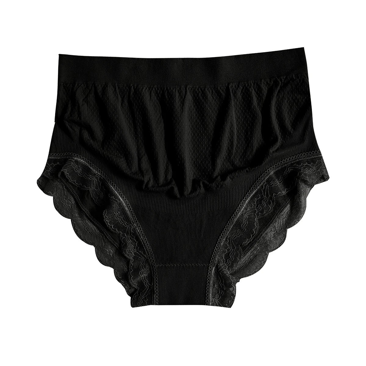 Sous-vêtement Taille Haute pour Femme Enceinte, Sans Couture, Entièrement Recouvert, Respirant et Confortable, Bordure en Dentelle