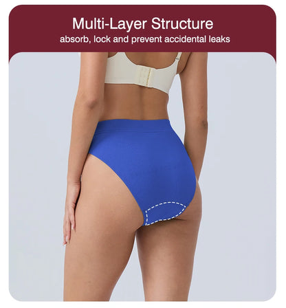 Sous-vêtements menstruels en coton, culotte menstruelle, taille haute, sous-vêtements absorbants pour femmes, sous-vêtements à flux abondant