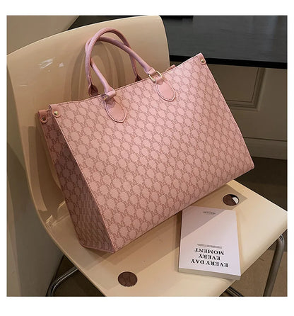 Sacs pour femmes de grande capacité en Europe et aux états-unis, sac à bandoulière rétro lettres classiques, sacs à main de banlieue en PU pour femmes