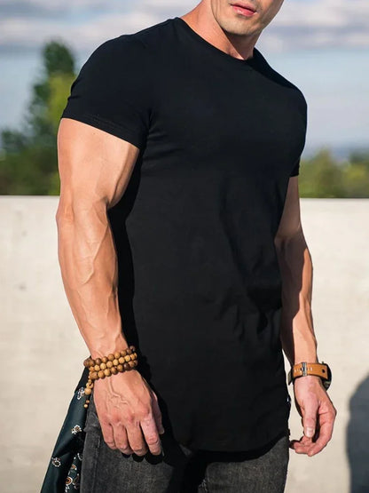 Sport Fitness T-shirt hommes musculation à manches courtes chemise d'entraînement entraînement Sport course Gym T-shirt été hauts T-shirt Rashgard