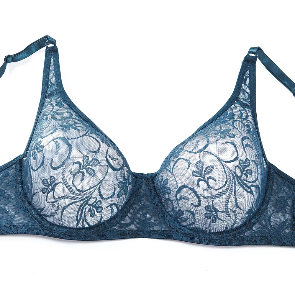 Sous-vêtements pour femmes dentelle soutiens-gorge à armatures BH évider broderie élégant décontracté Sexy Lingerie hauts grande taille brassière