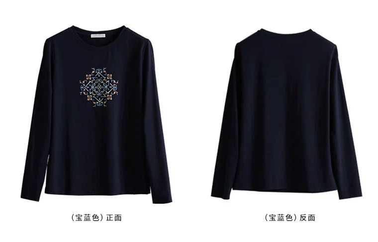 T-shirt à manches longues pour femmes, haut fin et ample, à la mode, intérieur et extérieur, printemps et automne, 2025