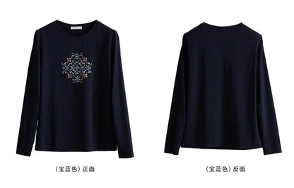 T-shirt à manches longues pour femmes, haut fin et ample, à la mode, intérieur et extérieur, printemps et automne, 2025