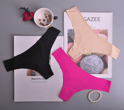 Ice InjUnderwear-Culottes sans couture pour femmes, slips taille basse, taille en V, entrejambe en coton respirant, sous-vêtements de sport à séchage rapide, 3 pièces