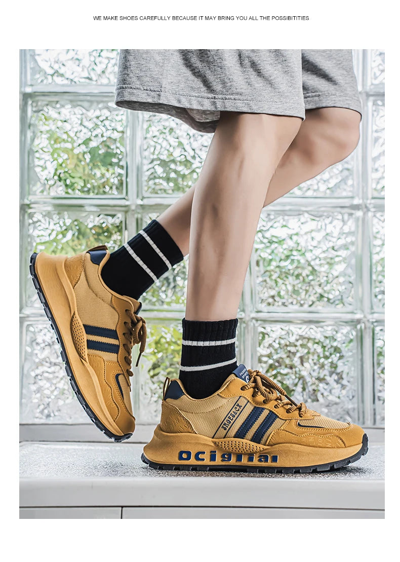 Chaussures décontractées confortables et polyvalentes pour hommes, marque tendance, avec semelles souples, antidérapantes et résistantes à l'usure, Zapatos Hombre