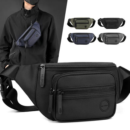 Hommes taille ceinture sac Fanny Pack multi-poches moto cavalier Sports de plein air escalade décontracté en Nylon mâle fronde poitrine Bum hanche sacs