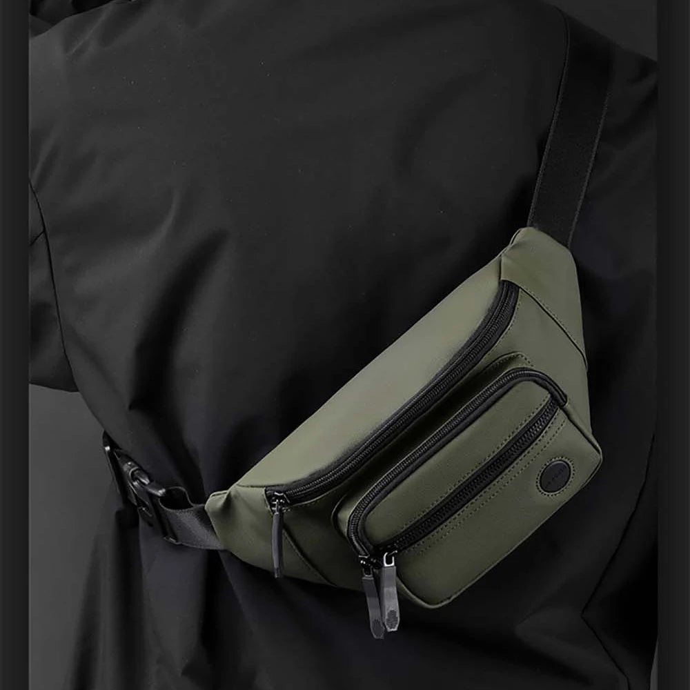 Hommes taille ceinture sac Fanny Pack multi-poches moto cavalier Sports de plein air escalade décontracté en Nylon mâle fronde poitrine Bum hanche sacs