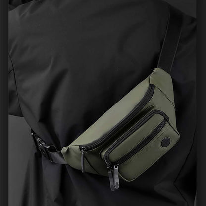 Hommes taille ceinture sac Fanny Pack multi-poches moto cavalier Sports de plein air escalade décontracté en Nylon mâle fronde poitrine Bum hanche sacs