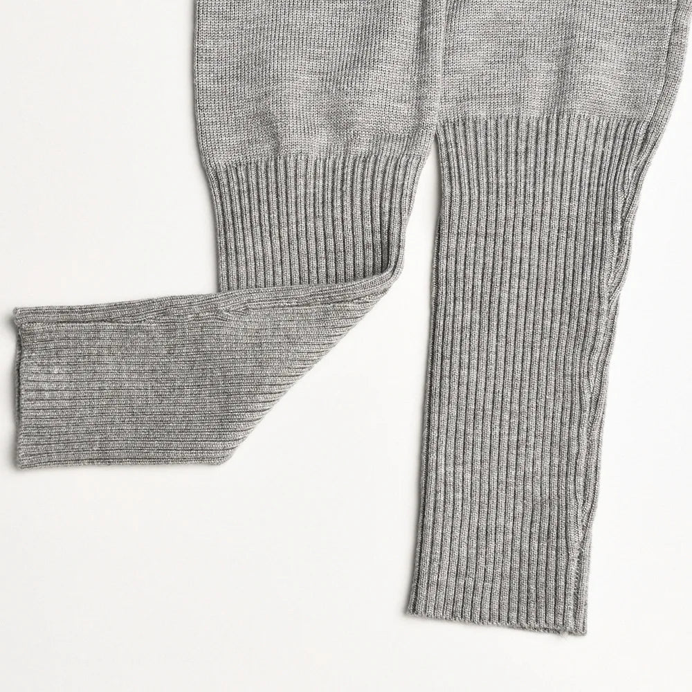 Ensemble tricoté 2 pièces pour femmes, survêtement à manches longues, fermeture éclair, pull à capuche, haut court, pantalon évasé, extensible, assorti, tenue