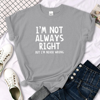 T-shirt col rond femme, estival et décontracté, cool et intéressant avec lettres imprimées