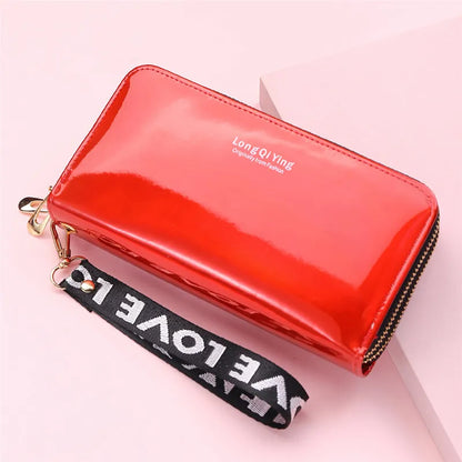 Portefeuille Long en cuir PU souple pour femmes, Double fermeture éclair, pochette pour pièces de monnaie, grande capacité, porte-carte de visite, nouvel arrivage