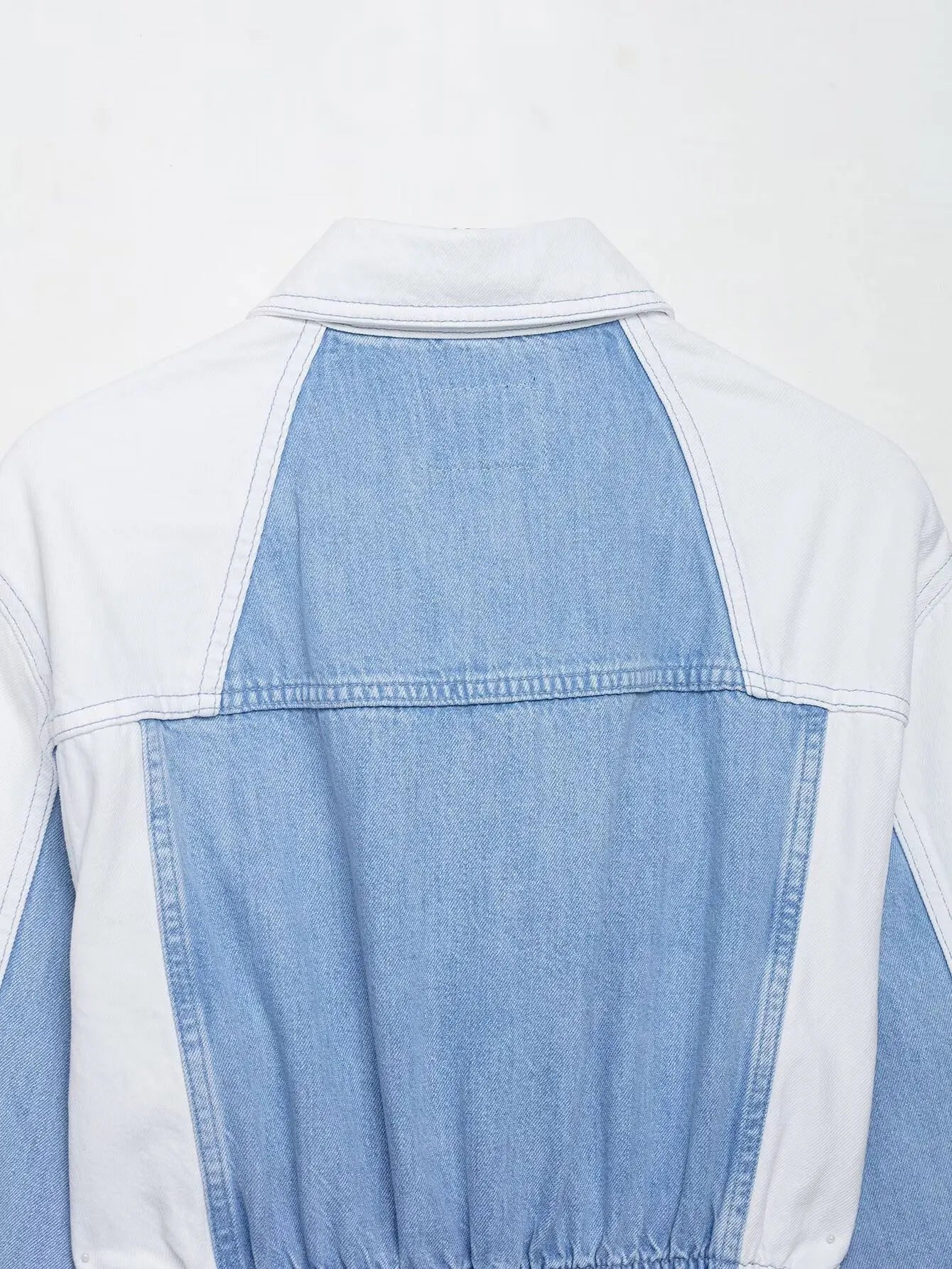 HH – costume en Denim Vintage pour femme, manteau à revers à manches longues et simple boutonnage + jean taille haute à jambes larges, ensemble de mode de rue, automne 2024