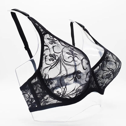 Sous-vêtements pour femmes dentelle soutiens-gorge à armatures BH évider broderie élégant décontracté Sexy Lingerie hauts grande taille brassière