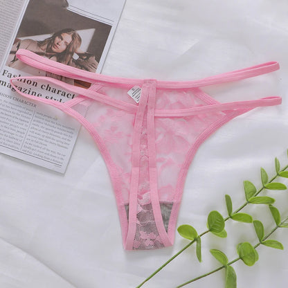 Sous-vêtement sexy et amusant en dentelle creuse pour femmes, facile à laver et à sécher, sous-vêtement anti-favorable sans difficultés, C830