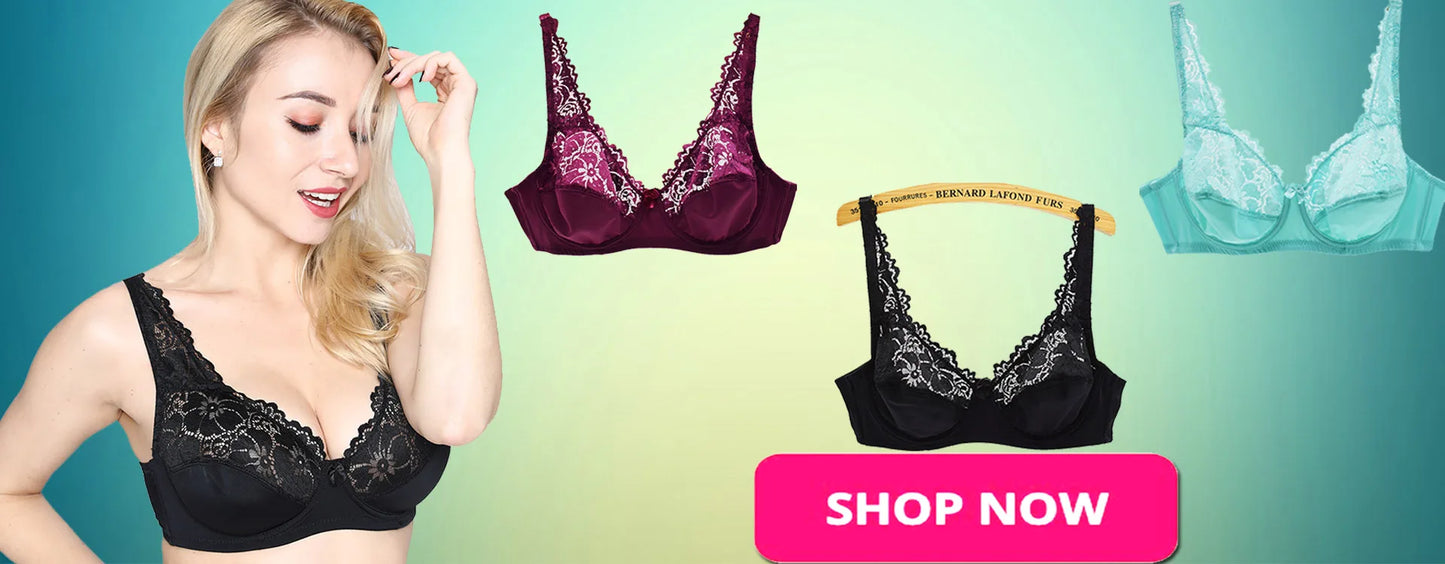 Sous-vêtements pour femmes dentelle soutiens-gorge à armatures BH évider broderie élégant décontracté Sexy Lingerie hauts grande taille brassière