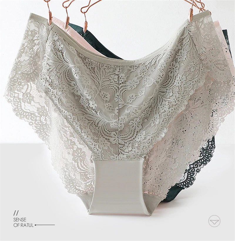 Sous-vêtements femmes coton ropa intérieur femenina surdimensionné lingerie dentelle doux calzones para mujer élégant sans couture sexy culotte nouveau