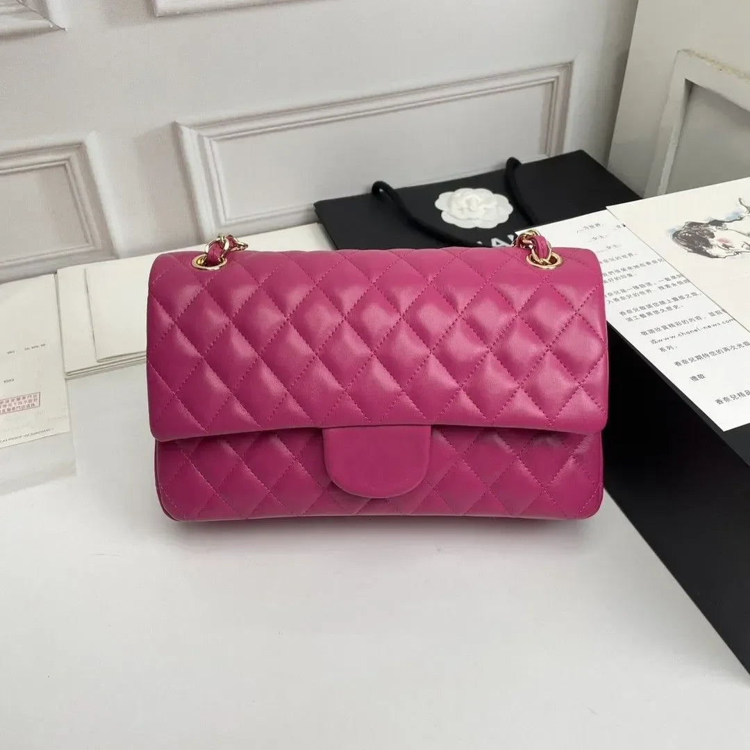 Miroir sacs de créateurs sac à bandoulière sacs à main de luxe femme classique rabat chaîne sac à bandoulière sacs à main en cuir porte-carte rose blanc