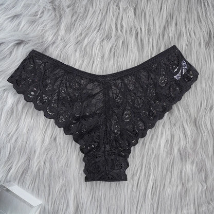 Sous-vêtements en dentelle pour femmes, culotte Sexy, couleur unie, culotte transparente, intimes, taille basse, Lingerie pour femmes,sous vetements femmes romantique