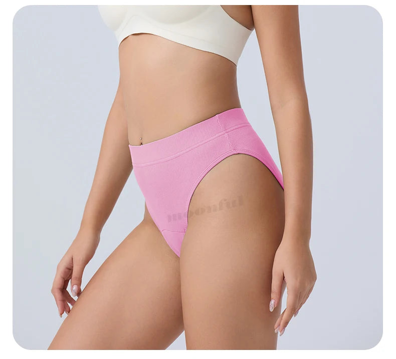 Sous-vêtements menstruels en coton, culotte menstruelle, taille haute, sous-vêtements absorbants pour femmes, sous-vêtements à flux abondant