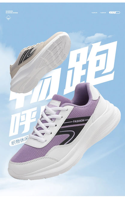 Chaussures de sport légères pour femmes, chaussures de course pour étudiants, non ald et absorbant les chocs, semelle souple pour mère, printemps et été