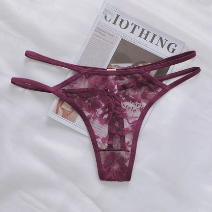 Sous-vêtement sexy et amusant en dentelle creuse pour femmes, facile à laver et à sécher, sous-vêtement anti-favorable sans difficultés, C830