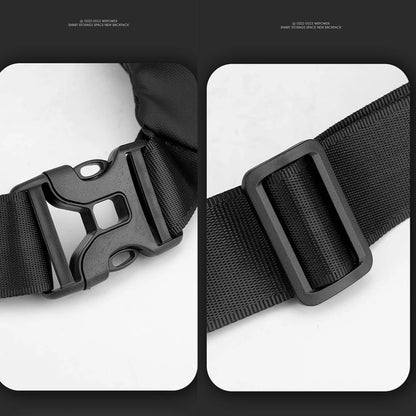 Hommes taille ceinture sac Fanny Pack multi-poches moto cavalier Sports de plein air escalade décontracté en Nylon mâle fronde poitrine Bum hanche sacs