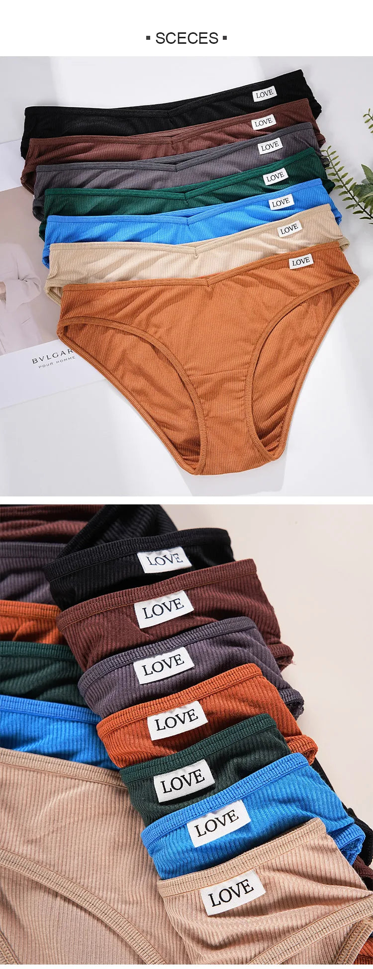 Culotte de Fitness respirante pour femmes, sous-vêtements en coton taille basse, Sexy, à la mode, en forme de V