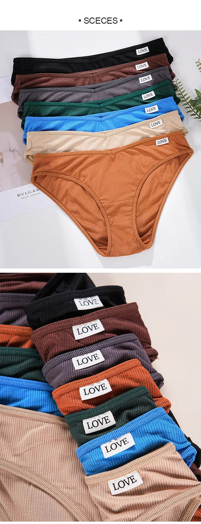 Culotte de Fitness respirante pour femmes, sous-vêtements en coton taille basse, Sexy, à la mode, en forme de V