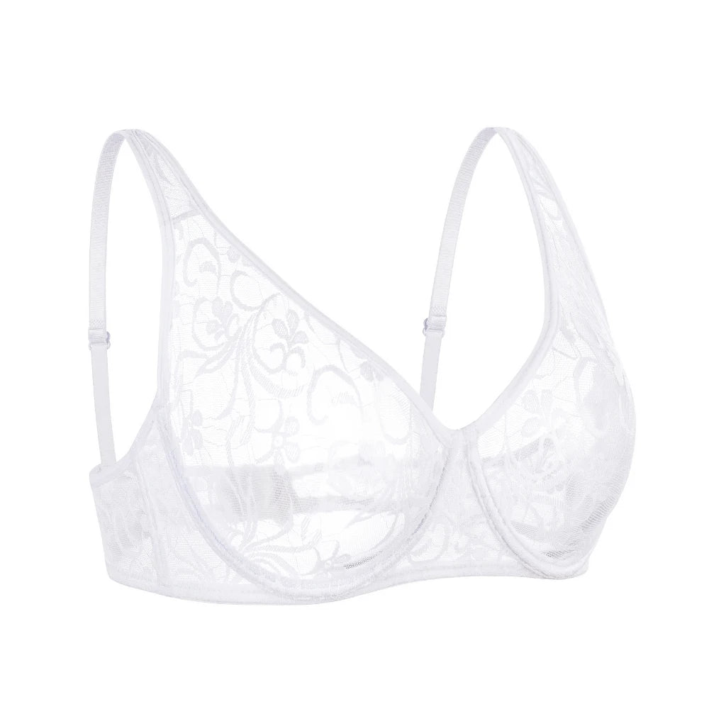 Sous-vêtements pour femmes dentelle soutiens-gorge à armatures BH évider broderie élégant décontracté Sexy Lingerie hauts grande taille brassière