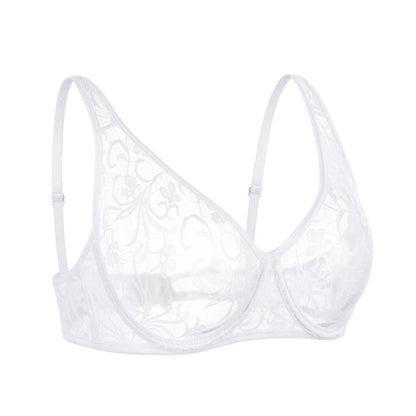 Sous-vêtements pour femmes dentelle soutiens-gorge à armatures BH évider broderie élégant décontracté Sexy Lingerie hauts grande taille brassière