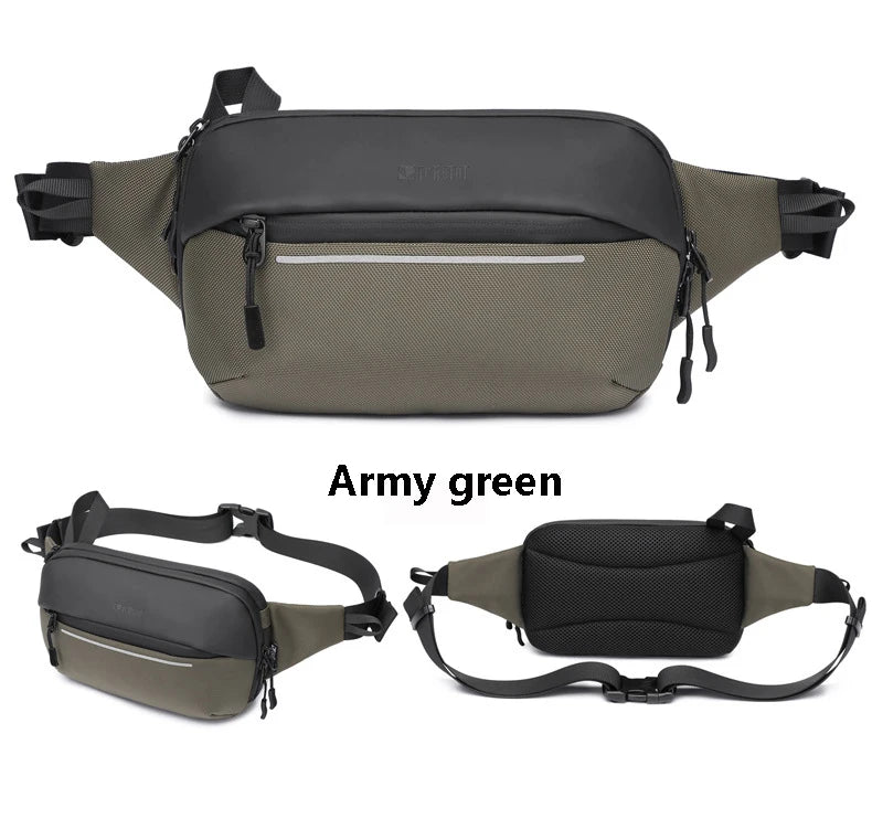 Sac à Bandoulière Multifonction Extensible et Étanche pour Homme, Sacoche de Poitrine, Voyage