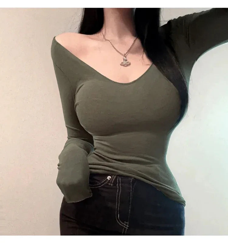 T-Shirt femmes basique décontracté 2025 été T-Shirt col rond Femme vêtements Sexy poitrine basse voir à travers doux mince hauts T-Shirt Femme