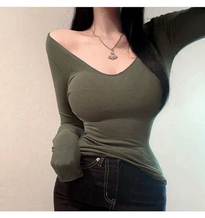 T-Shirt femmes basique décontracté 2025 été T-Shirt col rond Femme vêtements Sexy poitrine basse voir à travers doux mince hauts T-Shirt Femme