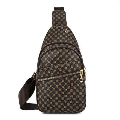 Sac de poitrine de voyage urbain pour hommes, Design tendance en cuir PU, sac à bandoulière pour téléphone, sacs à bandoulière pour hommes, Sports de plein air et loisirs