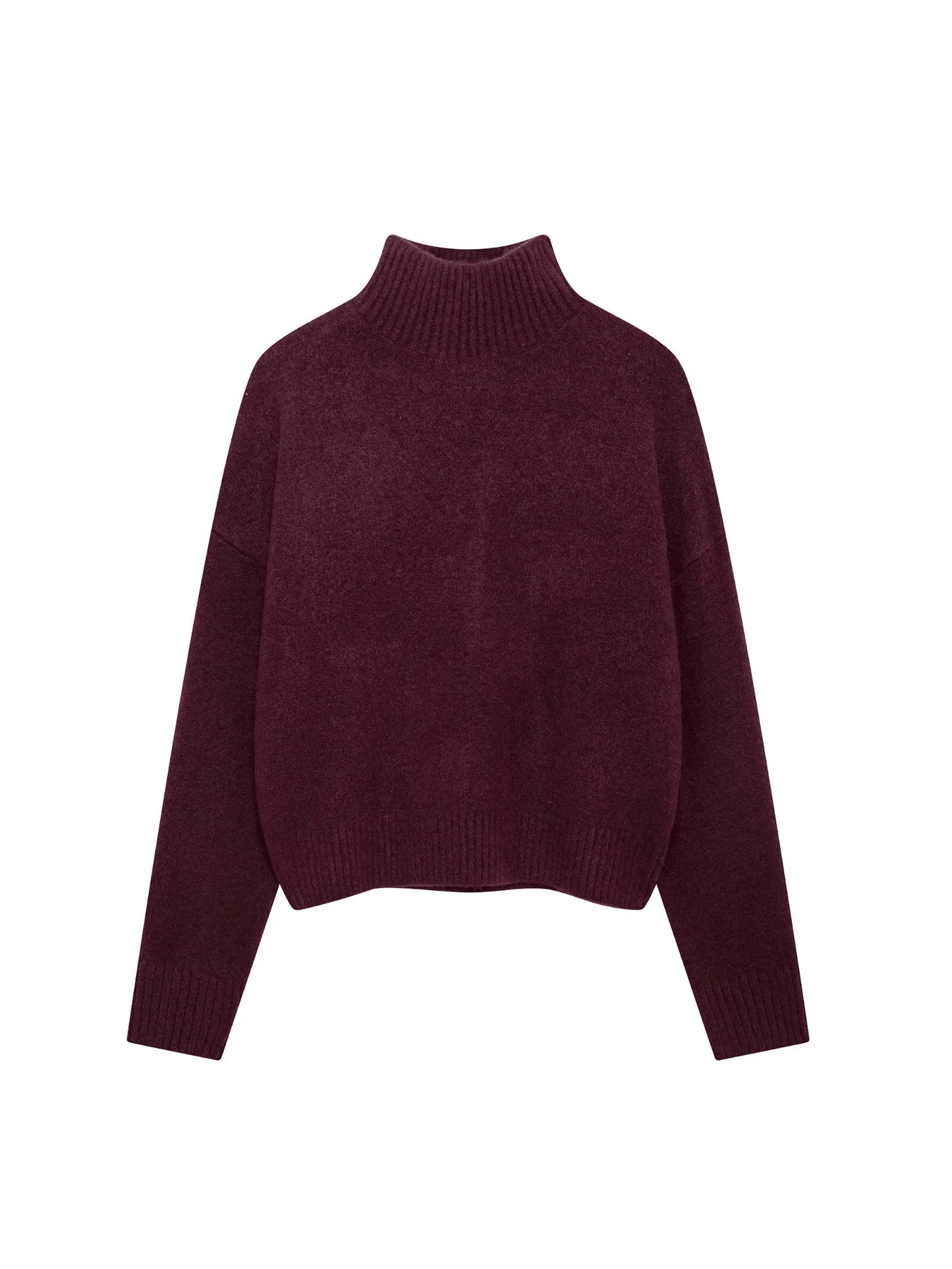 Indefeir femmes printemps nouvelle mode Simple doux basique bordeaux tricots pull tricots