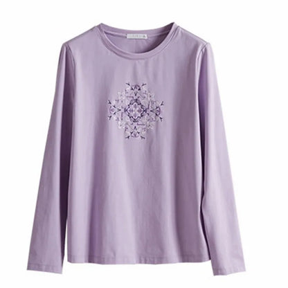 T-shirt à manches longues pour femmes, haut fin et ample, à la mode, intérieur et extérieur, printemps et automne, 2025